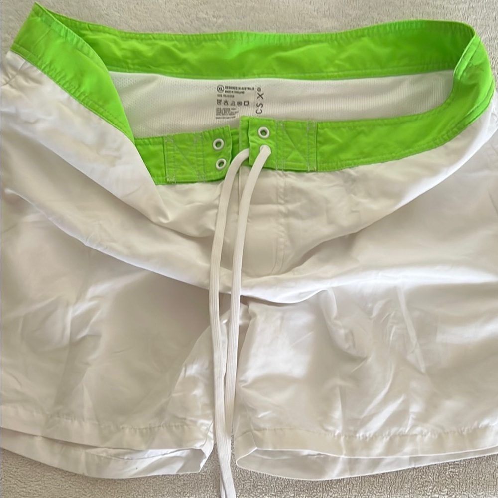 Cocksox White and Green Swim Shorts